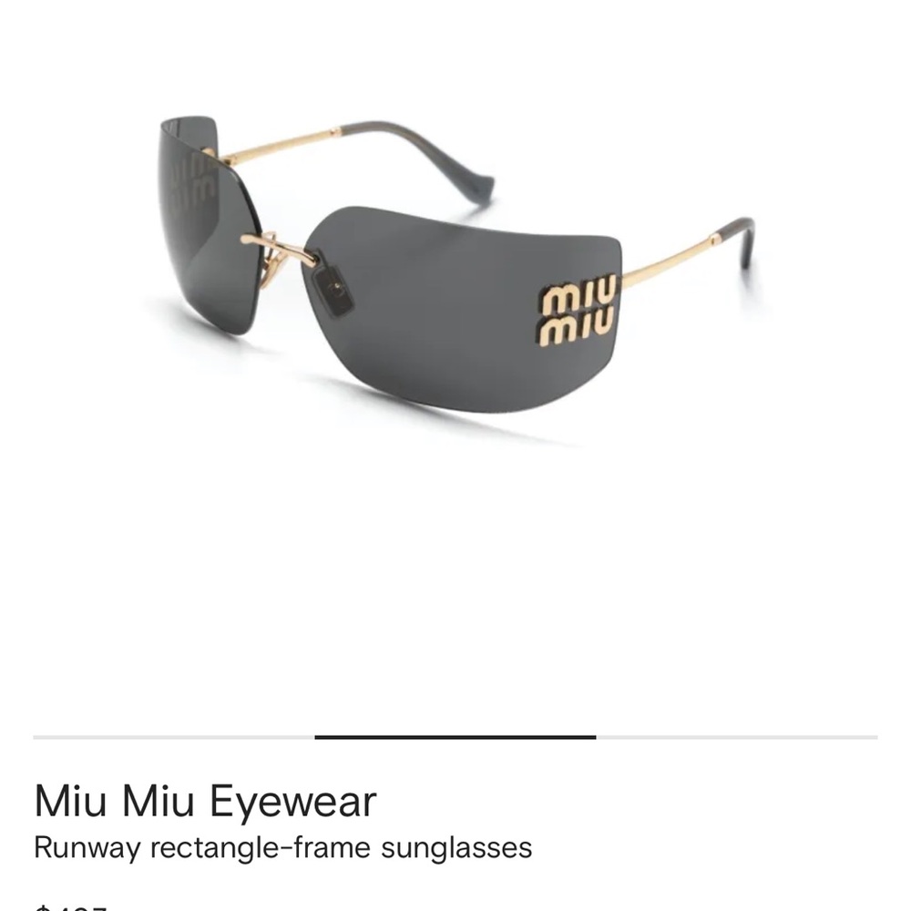 Miu Miu Black Aube Sunglasses with Gold Logo Accents